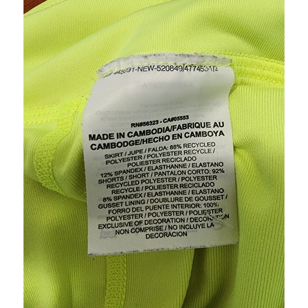 Nike Dri-FIT Skort Womens Medium Neon Yellow Athletic Tennis Activewear Skirt - Picture 12 of 15